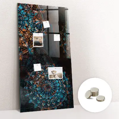 Decorative mandala magnetic wall board