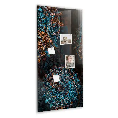 Decorative mandala magnetic wall board