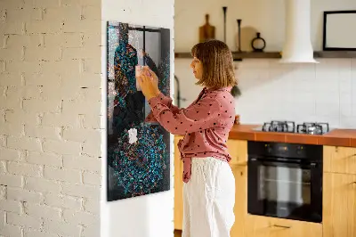 Decorative mandala magnetic wall board