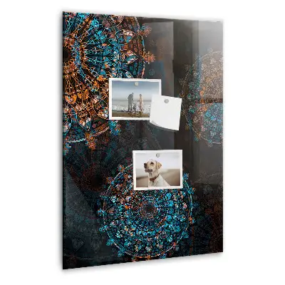 Decorative mandala magnetic wall board