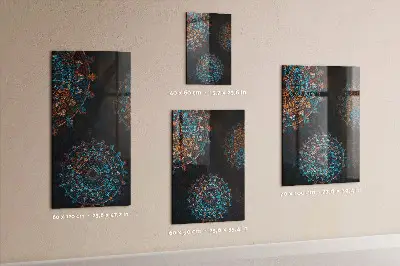 Decorative mandala magnetic wall board