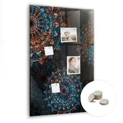 Decorative mandala magnetic wall board