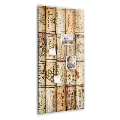 Magnetic glass dry erase board Wine corks