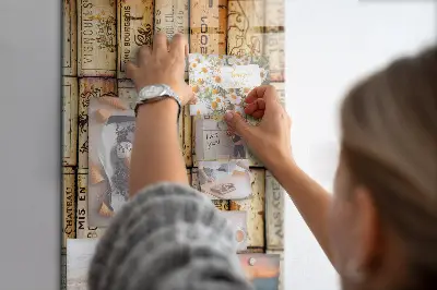 Magnetic glass dry erase board Wine corks