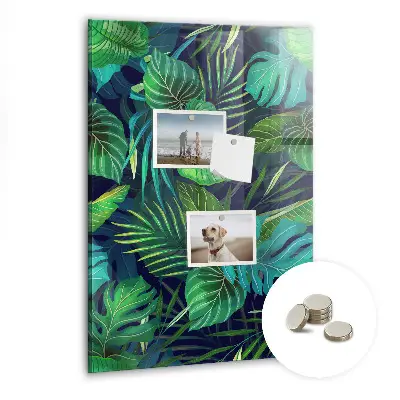 Large Exotic Leaves Magnetic Board