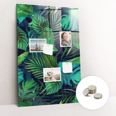 Large Exotic Leaves Magnetic Board