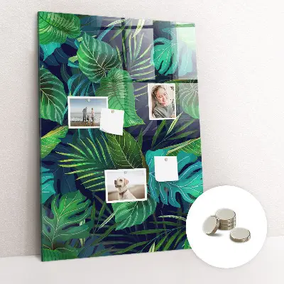 Large Exotic Leaves Magnetic Board