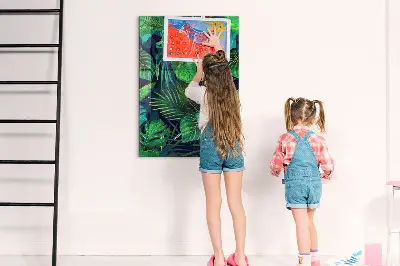 Large Exotic Leaves Magnetic Board