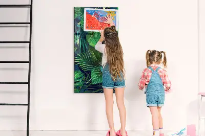 Large Exotic Leaves Magnetic Board