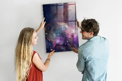 Galaxy Space Magnetic Glass Dry Erase Board