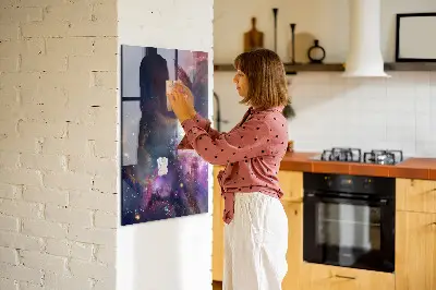 Galaxy Space Magnetic Glass Dry Erase Board
