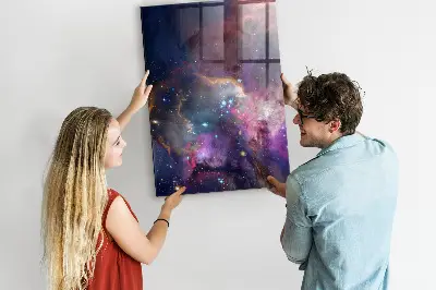 Galaxy Space Magnetic Glass Dry Erase Board