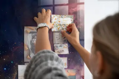 Galaxy Space Magnetic Glass Dry Erase Board