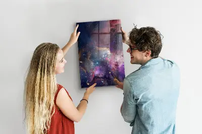 Galaxy Space Magnetic Glass Dry Erase Board