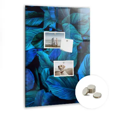 Exotic leaves magnetic glass dry erase board