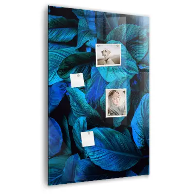 Exotic leaves magnetic glass dry erase board