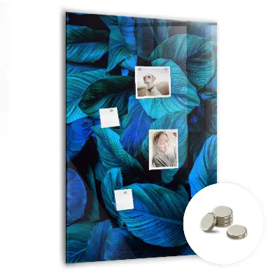 Exotic leaves magnetic glass dry erase board