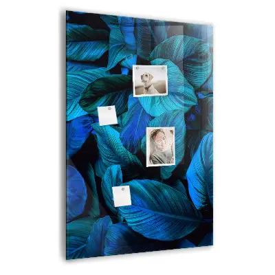 Exotic leaves magnetic glass dry erase board