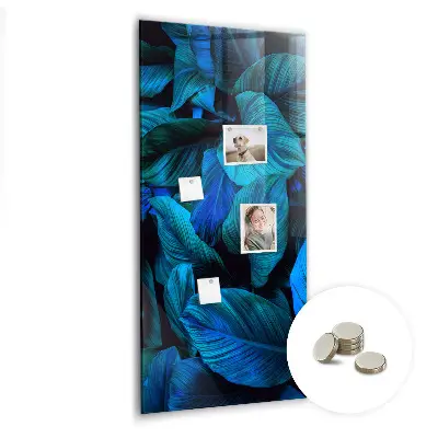 Exotic leaves magnetic glass dry erase board