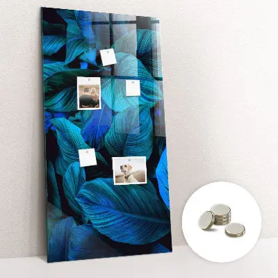 Exotic leaves magnetic glass dry erase board