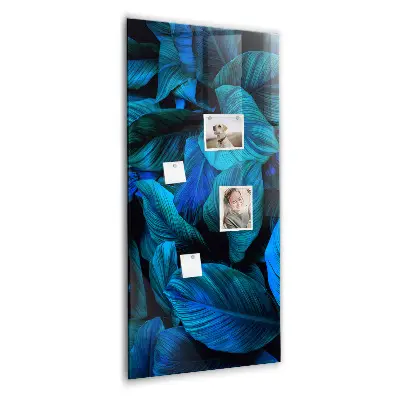 Exotic leaves magnetic glass dry erase board