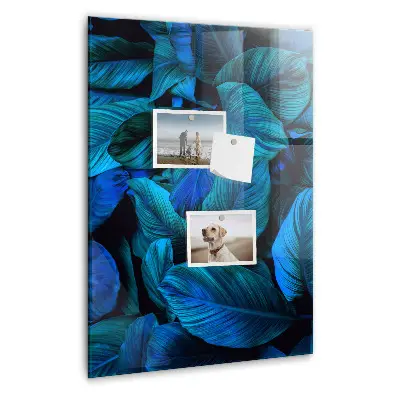 Exotic leaves magnetic glass dry erase board