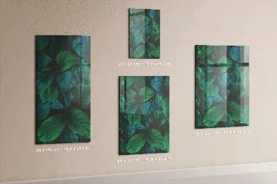 Large tropical leaves magnetic wall board