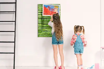Bamboo magnetic wall board