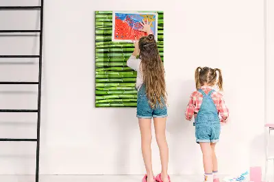 Bamboo magnetic wall board