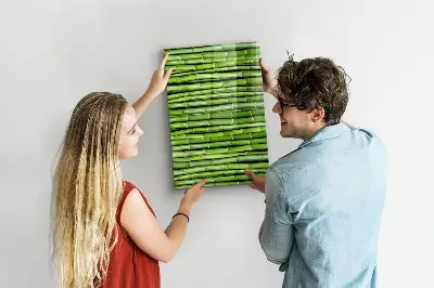 Bamboo magnetic wall board