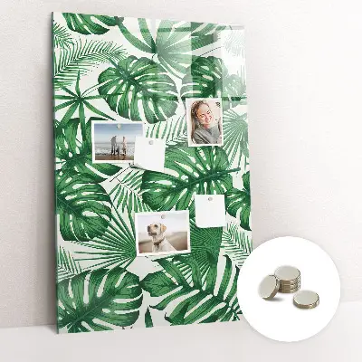 Monstera leaf design magnetic board