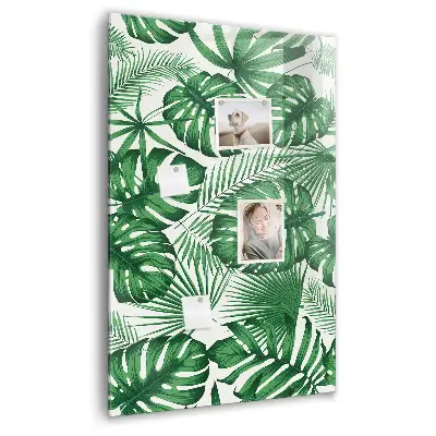 Monstera leaf design magnetic board