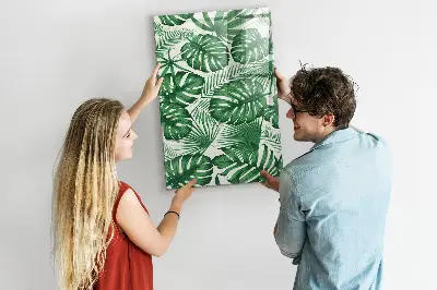 Monstera leaf design magnetic board
