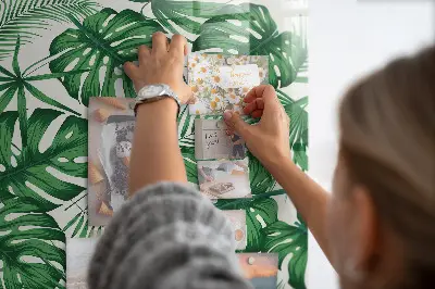 Monstera leaf design magnetic board