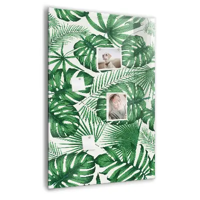 Monstera leaf design magnetic board
