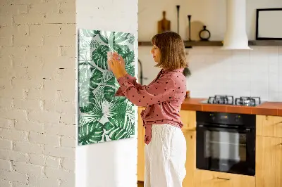 Monstera leaf design magnetic board