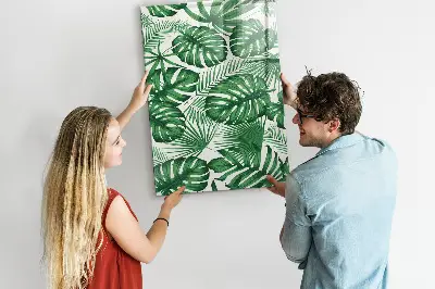 Monstera leaf design magnetic board