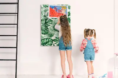 Monstera leaf design magnetic board
