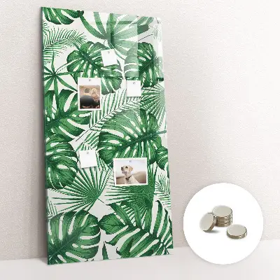 Monstera leaf design magnetic board