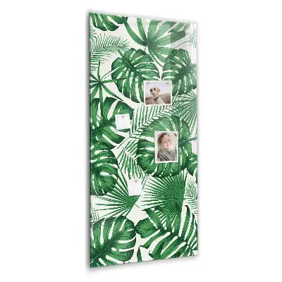 Monstera leaf design magnetic board
