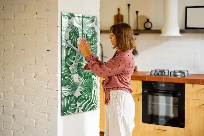 Monstera leaf design magnetic board