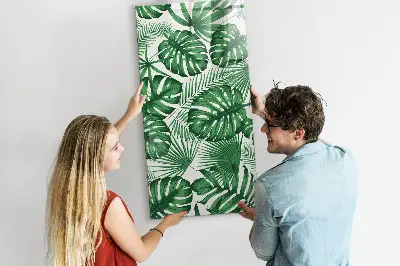 Monstera leaf design magnetic board
