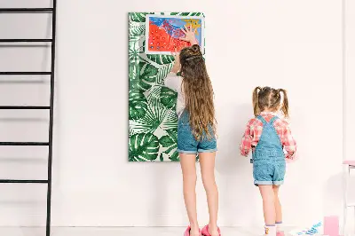 Monstera leaf design magnetic board