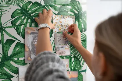 Monstera leaf design magnetic board