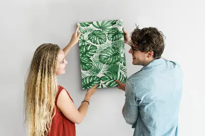 Monstera leaf design magnetic board