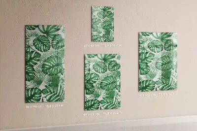 Monstera leaf design magnetic board