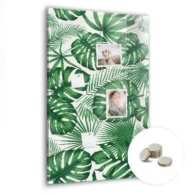 Monstera leaf design magnetic board