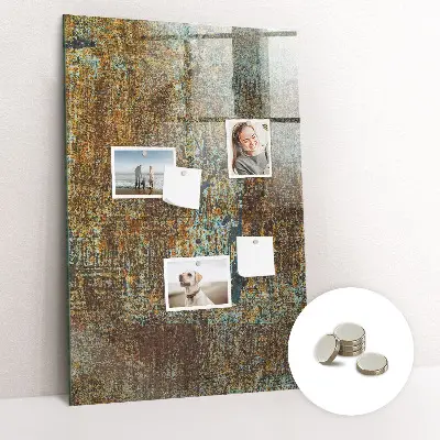 Magnetic glass dry erase board in Rust
