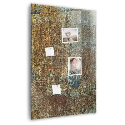 Magnetic glass dry erase board in Rust