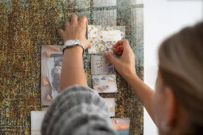 Magnetic glass dry erase board in Rust